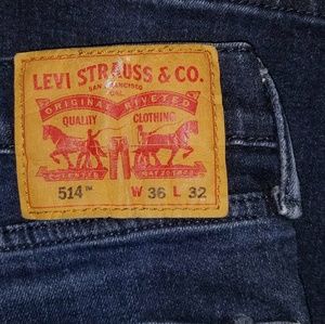 Levi's 514 Slim Straight Stretch Jeans 36 x 32